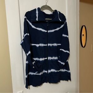 Style & Co. Sport Zip Jersey Tie Dye Jacket 2X